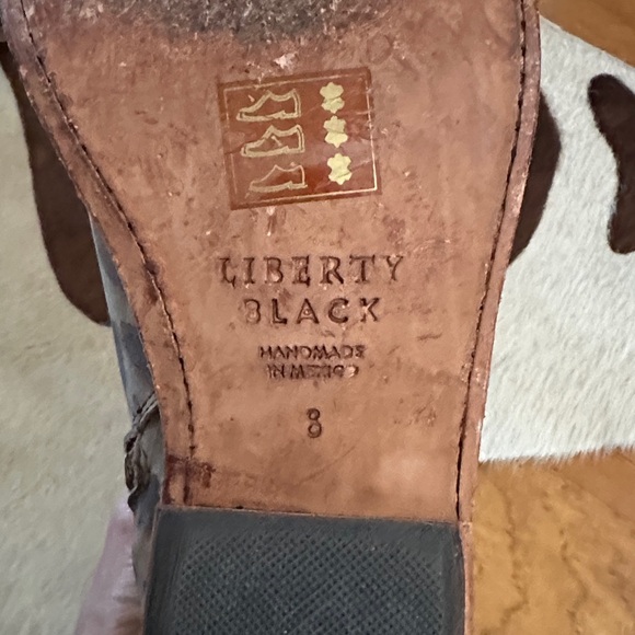 Liberty Black Leopard Print Ankle Boots size 8 - Picture 7 of 7